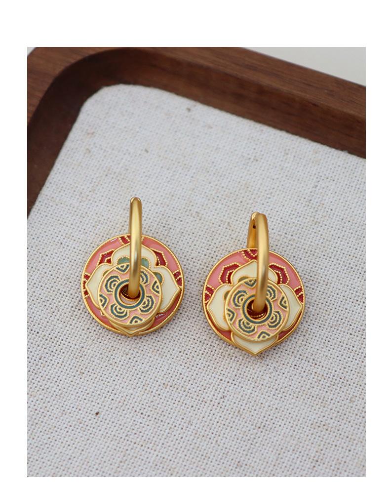 Handmade Oil Drop Earrings Original Chinese Style Fashion Elegant Minimalist Luxury Unique Vintage Women Jewelry