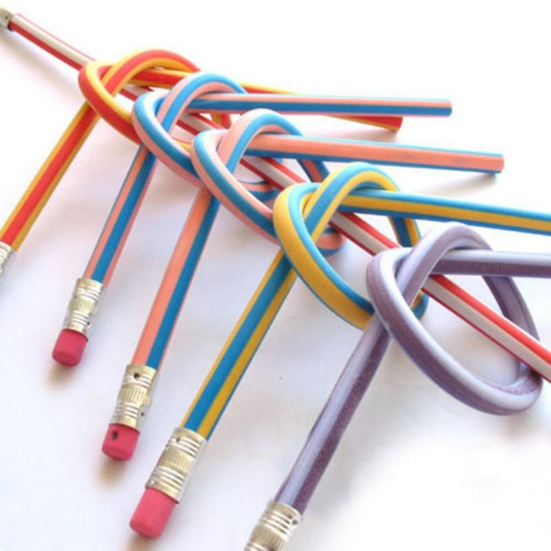 Random 6/12/24 Pieces Transformable Pencils, Creative Stationery for Students, Bendable Writing Pens, Soft Erasable Pencils