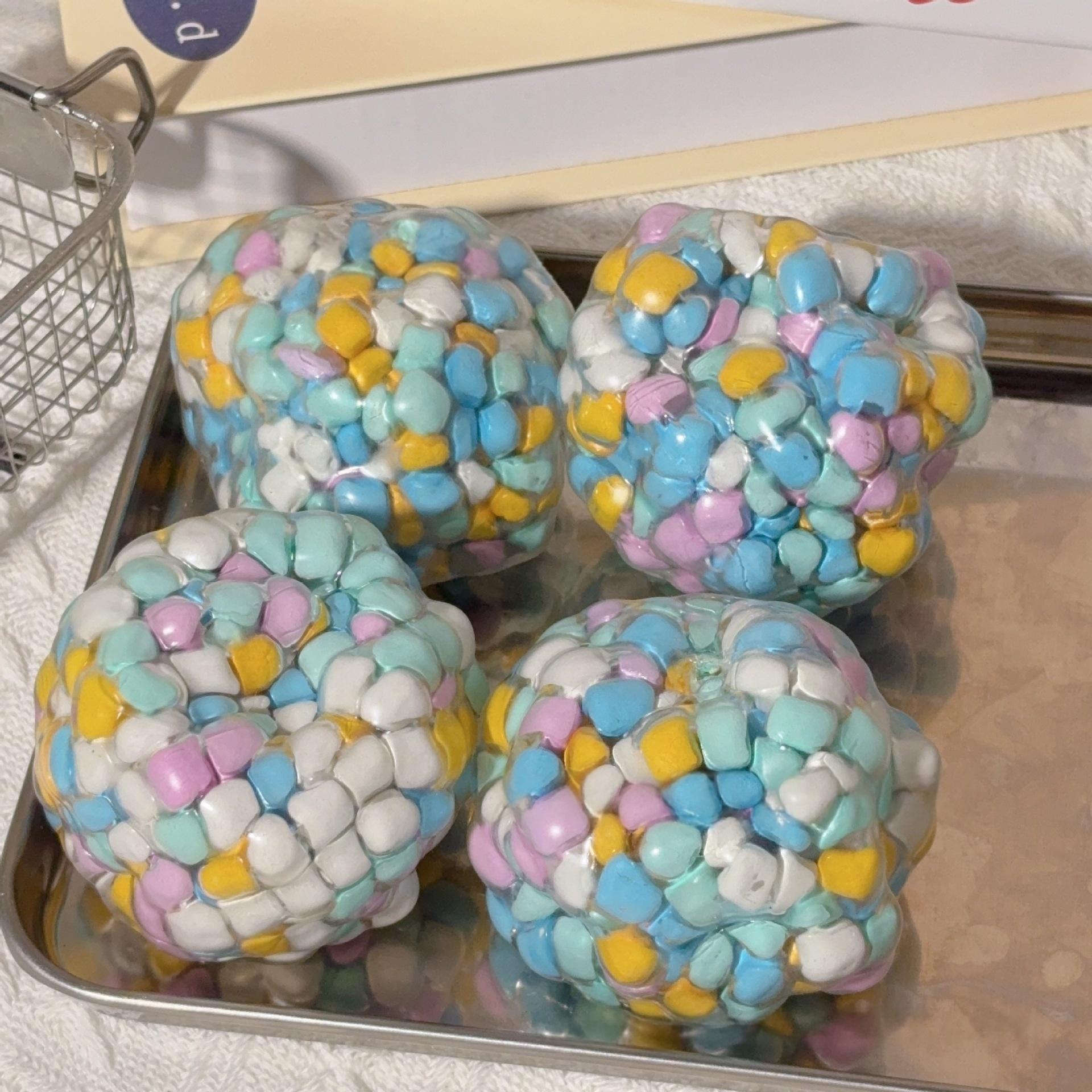 1 Count Dopamine Xylitol Stress Relief Ball, Handmade Squeeze Pop Bubble Ball, Suitable for All Ages, Slow Bounce Sensory Experience