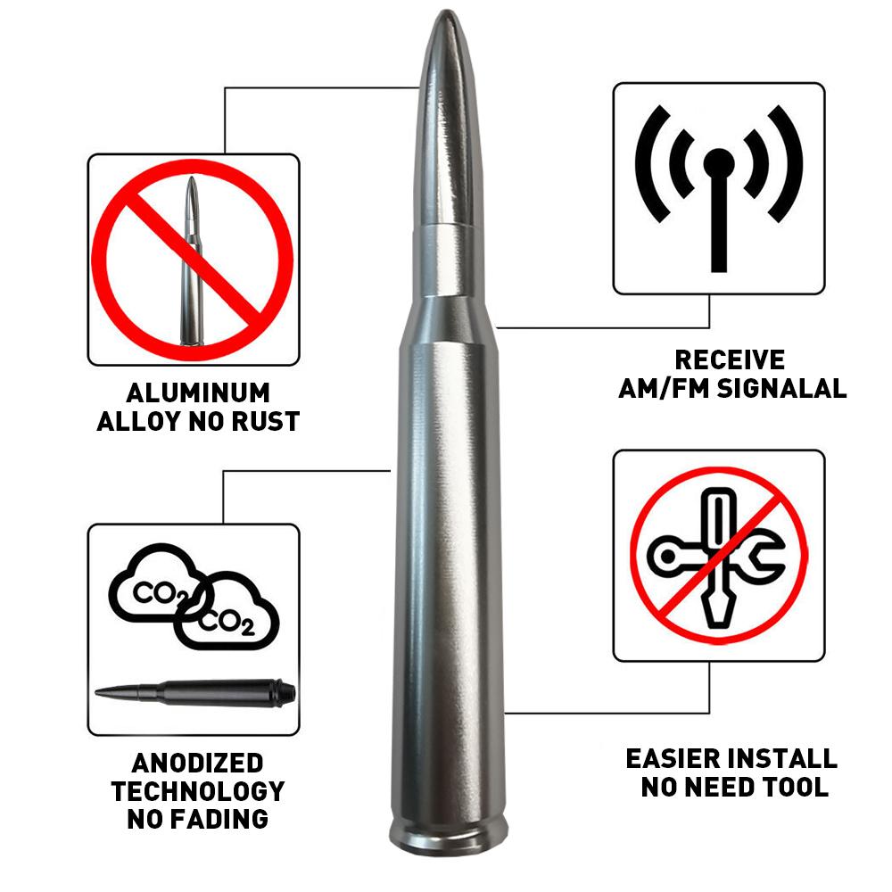 Premium Aluminum 5.7" Short Antenna Mast Universal FM Radio Replacement Universal Short Replacement for GMC Sierra Chevy Silverado Dodge Ram 1500 2500 3500 Ford F150 F250 F350 Super Duty Raptor Suitable for FM radio stations Premium Aluminum 5.7" Short Antenna Mast Universal FM Radio Replacement Universal Short Replacement for GMC Sierra Chevy Silverado Dodge Ram 1500 2500 3500 Ford F150 F250 F350 Super Duty Raptor Suitable for FM radio stations