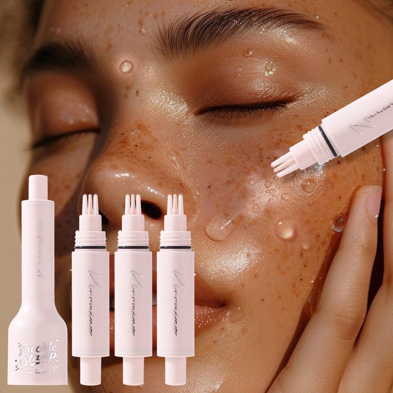 Waterproof Freckle Pen Makeup Stamp, Natural Looking Fake Freckles Marker, Sweatproof Dotting Pen for Women