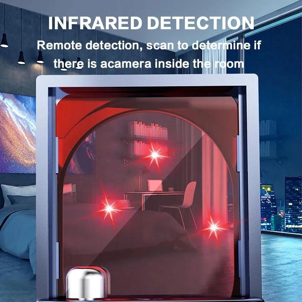 Portable Anti Spy Detector: Full-Band Wireless Signal Alarm, GPS Tracker Detector, RF Scanner, Hidden Camera Finder. Compact & Multi-Functional for Office, Car, Home Security. Professional-Grade Bug Sweeper.