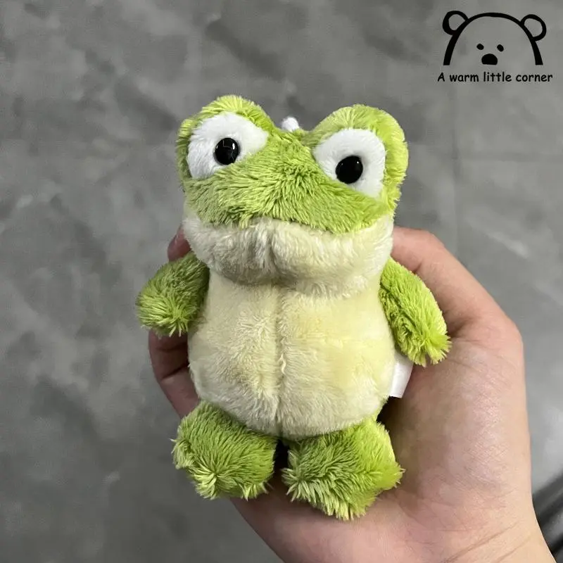 Cartoon Cute Green Little Frog Plush Toy Pendant Cute Animal Plush Toy Keychain Backpack Decoration Plush Pendant Festival Gift