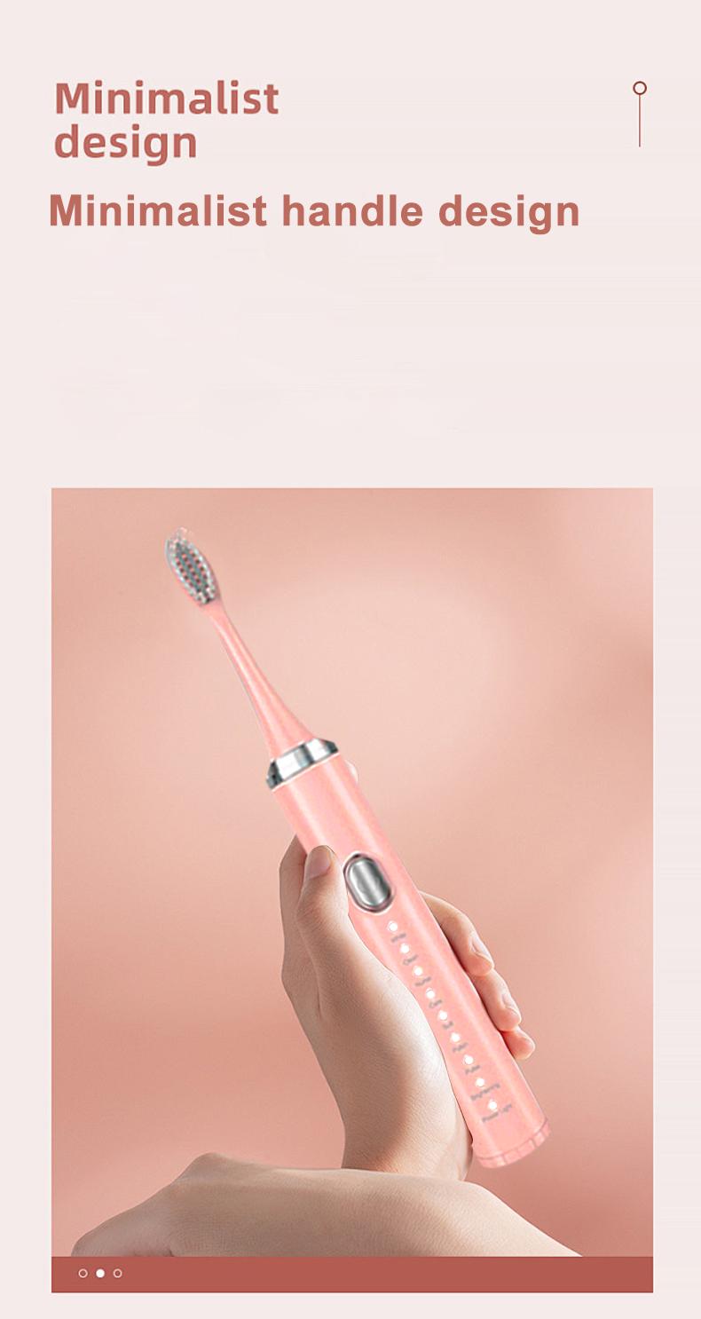 Christmas new products Deep Cleaning Electric Toothbrush with 4 Brush Head & Case,8 Cleaning ModesRechargeable Toothbrush for Home & Travel,Fall, Winter Gift, New Year Gift, ChristmasGift, Stocking Fillers, Thanksgiving Gifts Cleansing Pink