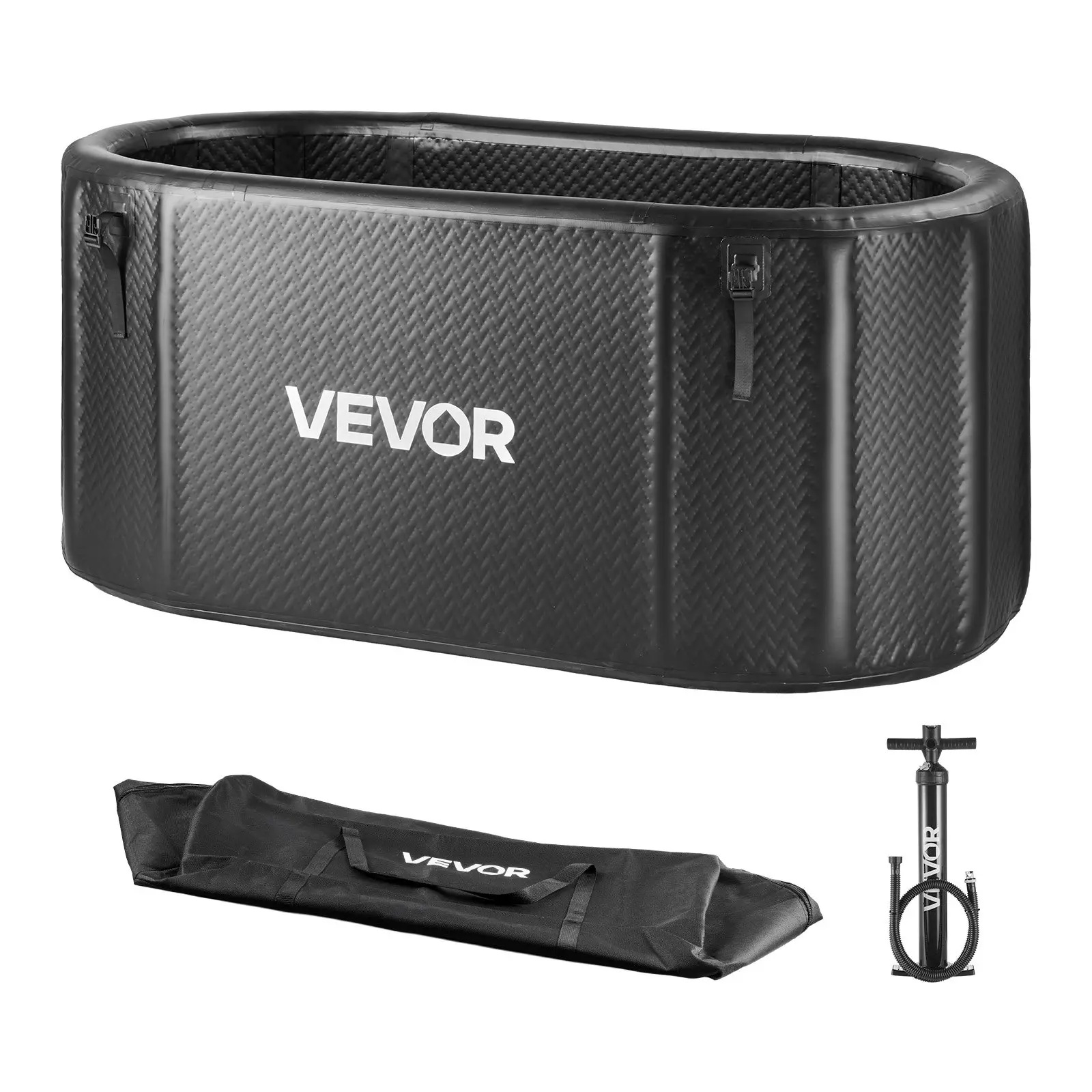 VEVOR Cold Plunge Tub, 216 Gallon, Inflatable Ice Bath Tub Compatible with Water Chillers, Portable Cold Water Bathtub with Insulated Lid, for Athletes Recovery, 59.1" x 31.5" x 29.9" (No Chiller)