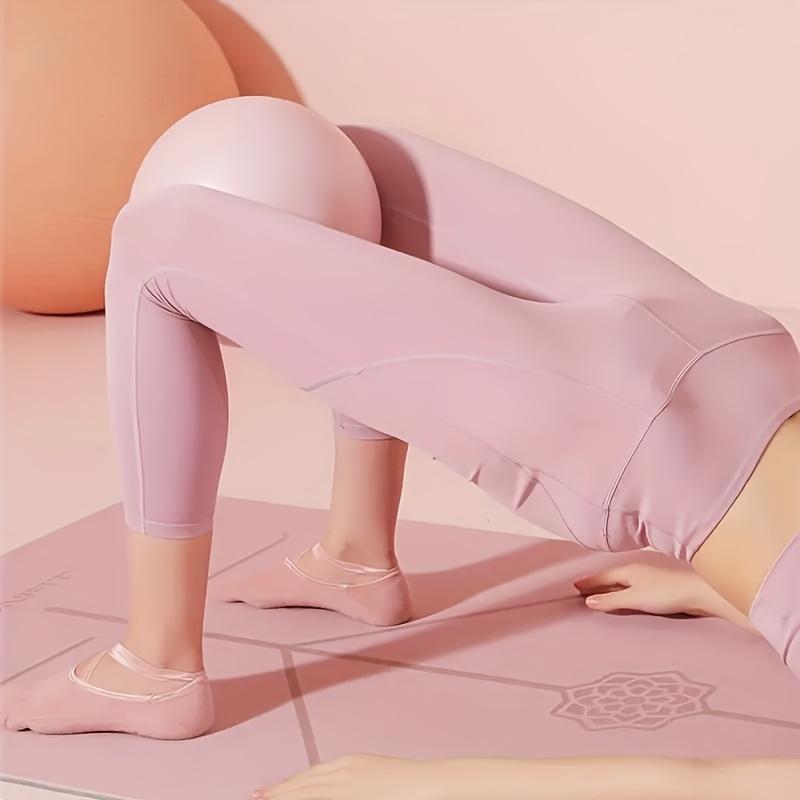 ​Premium Pilates Ball 10in (24.99cm) - Extra-Thick Phthalate-Free PVC Mini Exercise Ball for Core Strength & Sensory Stability | Compact Pink Yoga Accessory with Textured Grip