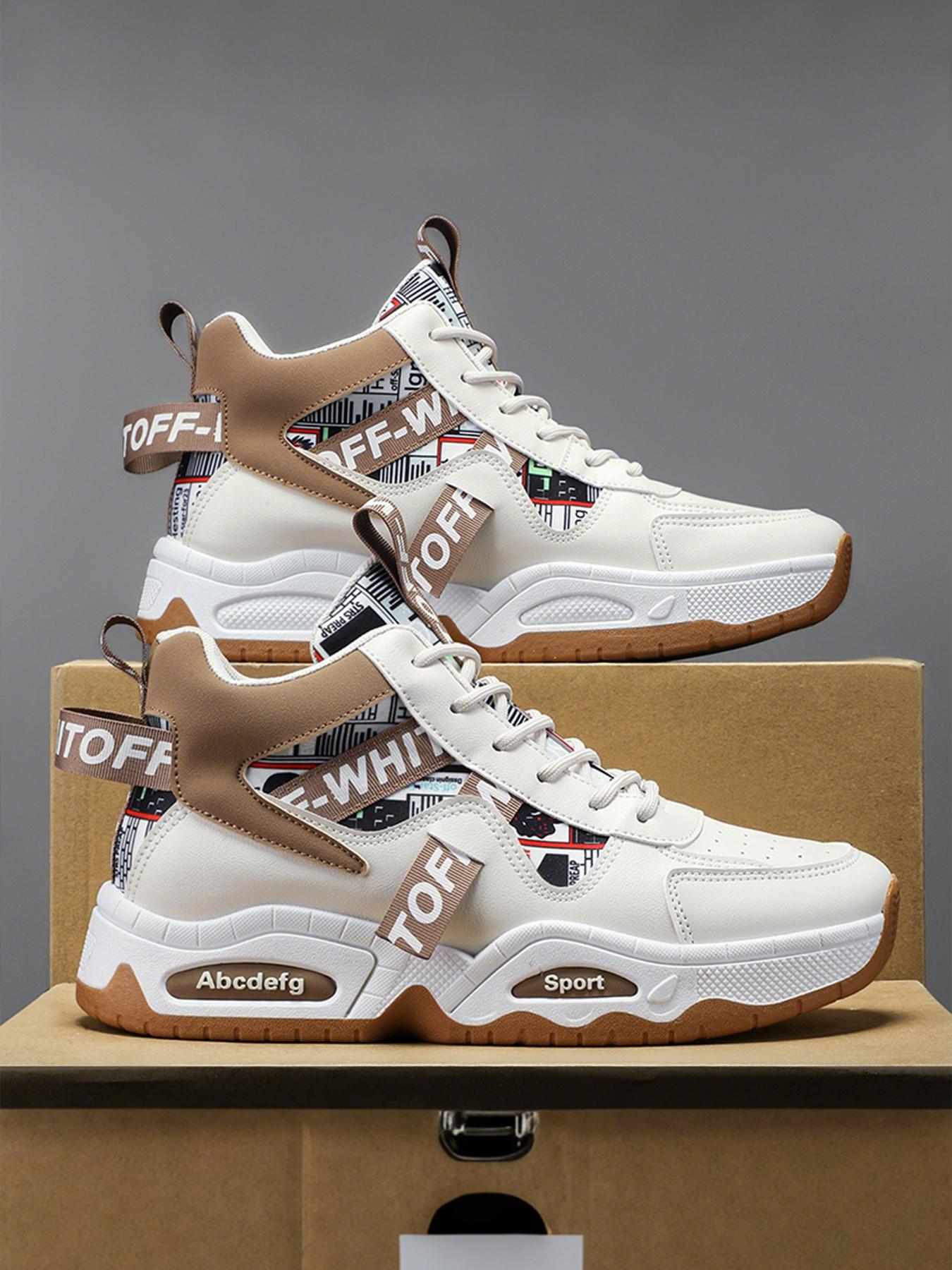 Men's Elevated High-Top Sneakers| Breathable Casual Shoes| Modern Platform Design| Sports Shoes