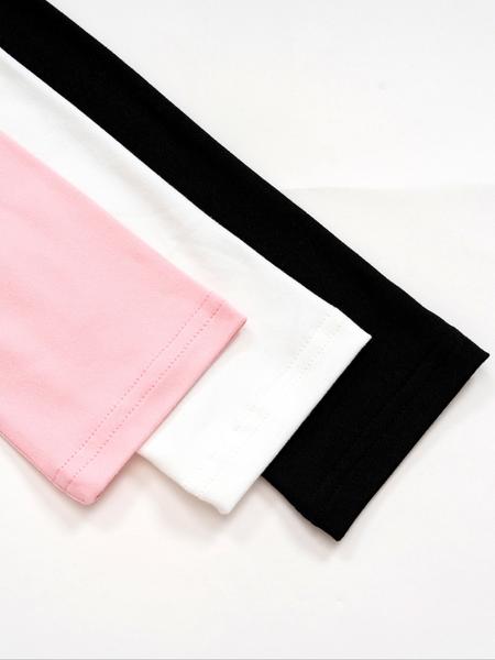 Women's Slim-Fit Long Sleeve Square Neck T-Shirt Set, Cute Style, Moderate Fabric Thickness, All Seasons Wear, 3-Piece Combo Pack, Tops