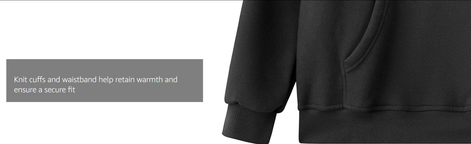 FR Hoodies for Men Pullover Flame Resistant Hooded Sweatshirts 14 oz Cotton Fleece