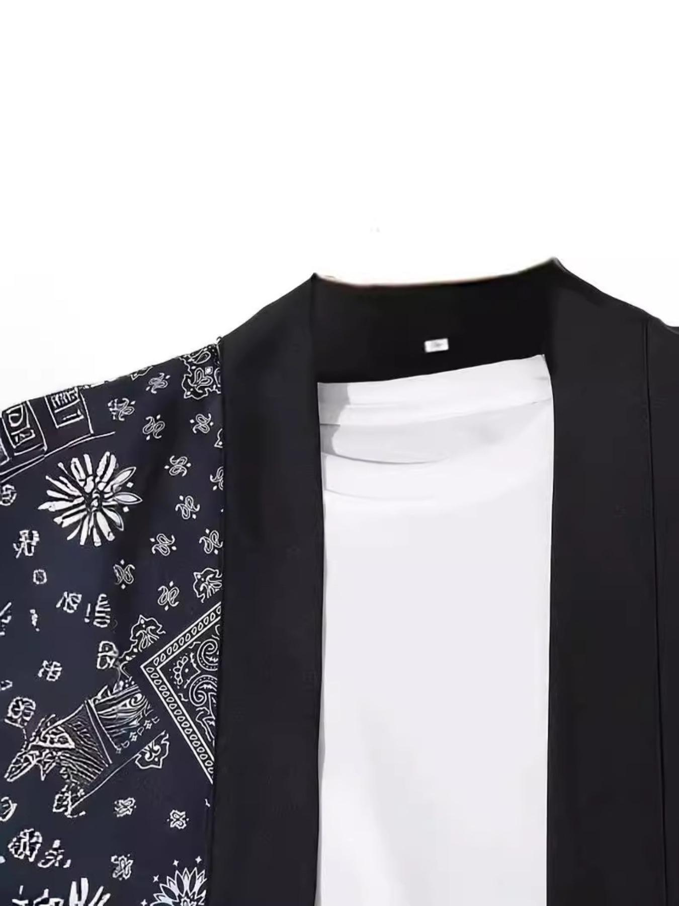 Women's Harajuku Style Japanese Kimono Open Closure Top, Plaid Pattern, Loose Fit, Elegant Aesthetic Summer Cosplay Clothing, Womenswear