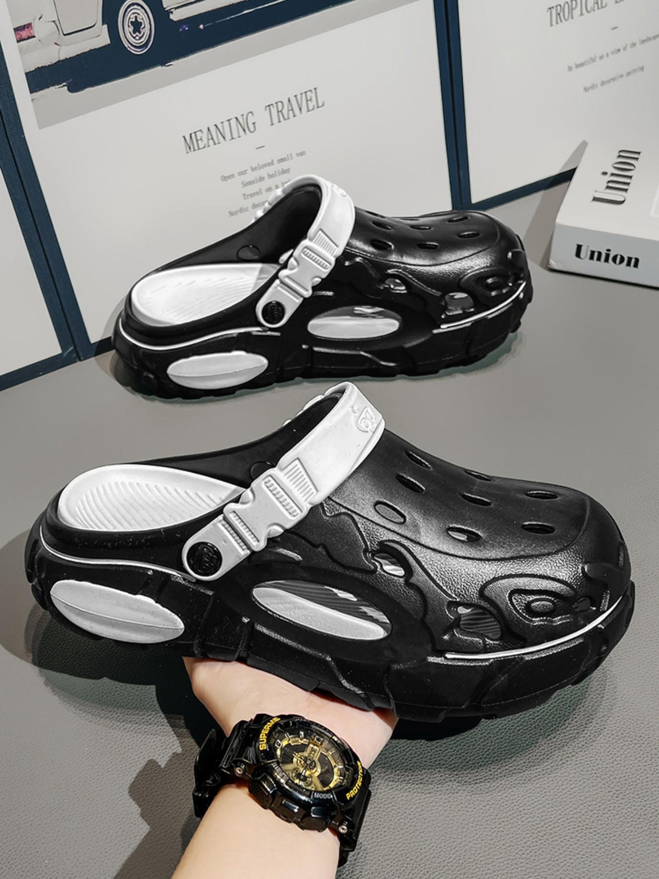 Men's Beach Sandals, Outdoor Lightweight Beach Slippers, Eva Slip-On Shoes, Summer Fashion Outdoor Walking Shoes, Large Size Men's Footwear, Comfortable and Stylish