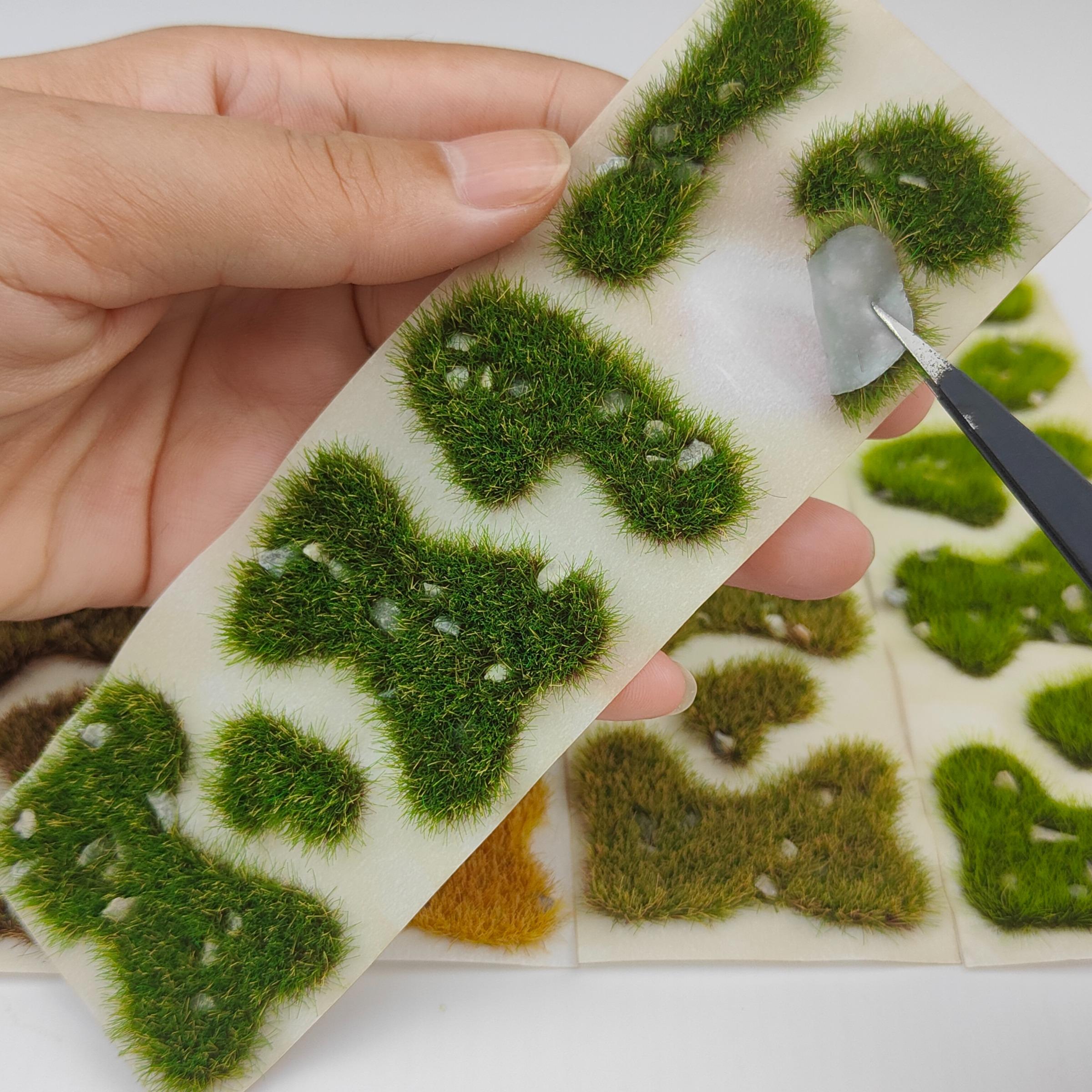 Self-Adhesive Static Grass Sheets, Multi-Sized Model Scenery Grass Mats, Ideal for Train Models, 3D Models, Railway Layouts, Tabletop Rpgs, Artificial Faux Plants