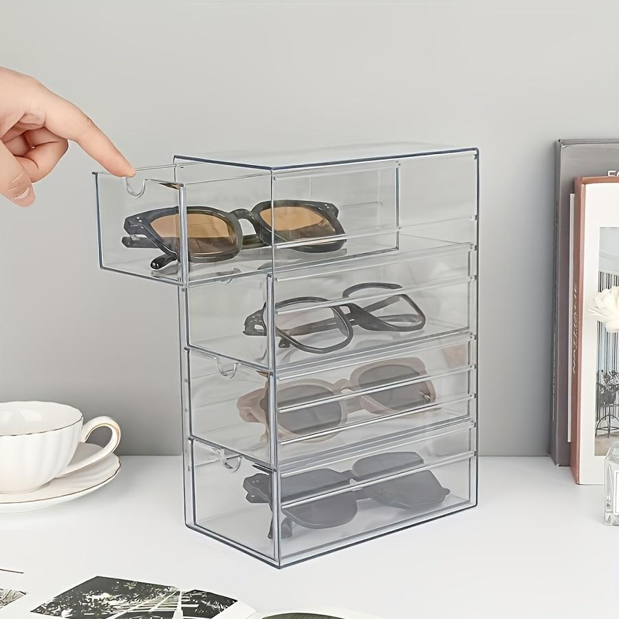 Multi-Layer Plastic Drawer Storage Box, Handmade Finishing Box, 4-Layer Transparent Hair Accessories Organizer, Stackable Bathroom Containers, Clear Container