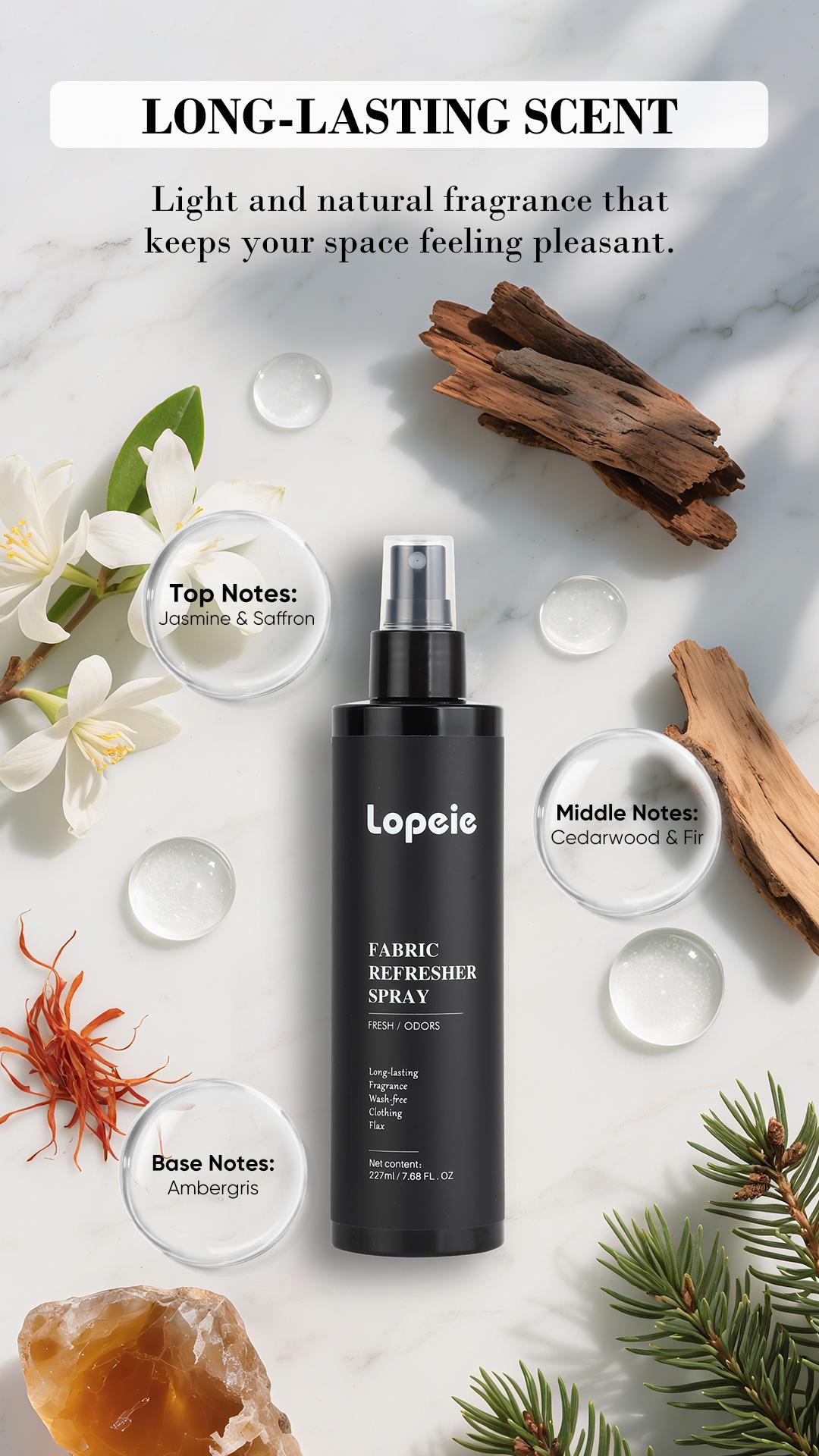 Lopeie Fabric Refresher & Room Spray – Non-Toxic, Pet & Kid Safe, Long-Lasting Fresh Scent (8oz) Lopeie Fabric Refresher & Room Spray – Non-Toxic, Pet & Kid Safe, Long-Lasting Fresh Scent (8oz)