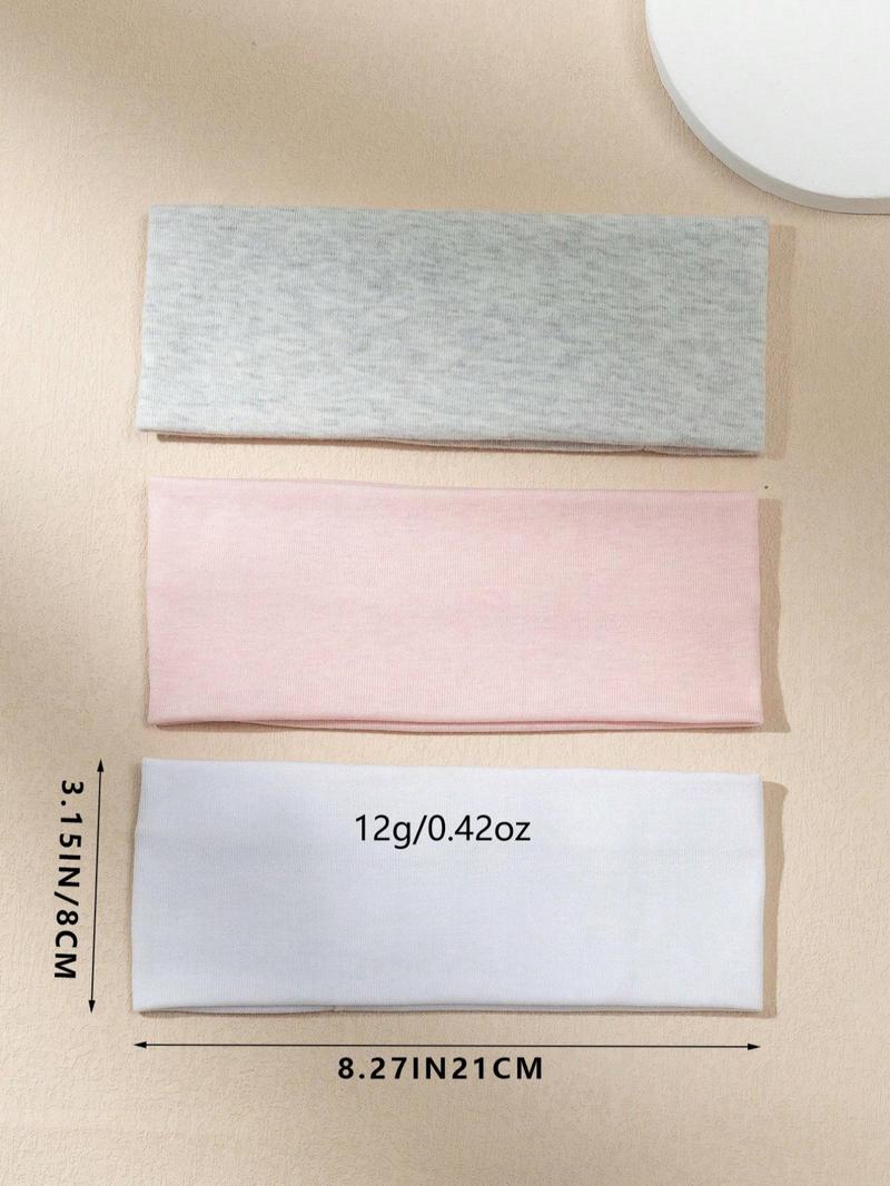 Solid Color Hair Band, High Stretch Hair Band for Women & Girls, Sweat Absorbing Hair Band for Face Washing, Sports Headband for Yoga, Fitness, Elastic Headband