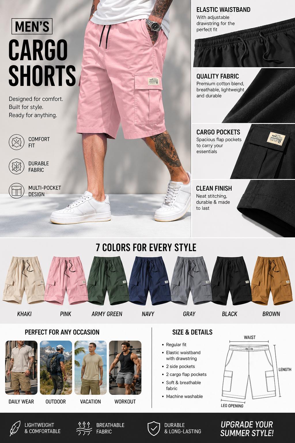 Men's 3-Piece Fitted Matching Shorts Set - Casual Summer Drawstring Color-Mixed Shorts, Lightweight Breathable, Slanted Multipocket, Versatile Everyday Beach Gym Wear Brown, Black, Green, Pink, Color-Mixed Men's Shorts, Fitted Men's Shorts Men's 3-Piece Fitted Matching Shorts Set - Casual Summer Drawstring Color-Mixed Shorts, Lightweight Breathable, Slanted Multipocket, Versatile Everyday Beach Gym Wear Brown, Black, Green, Pink, Color-Mixed Men's Shorts, Fitted Men's Shorts