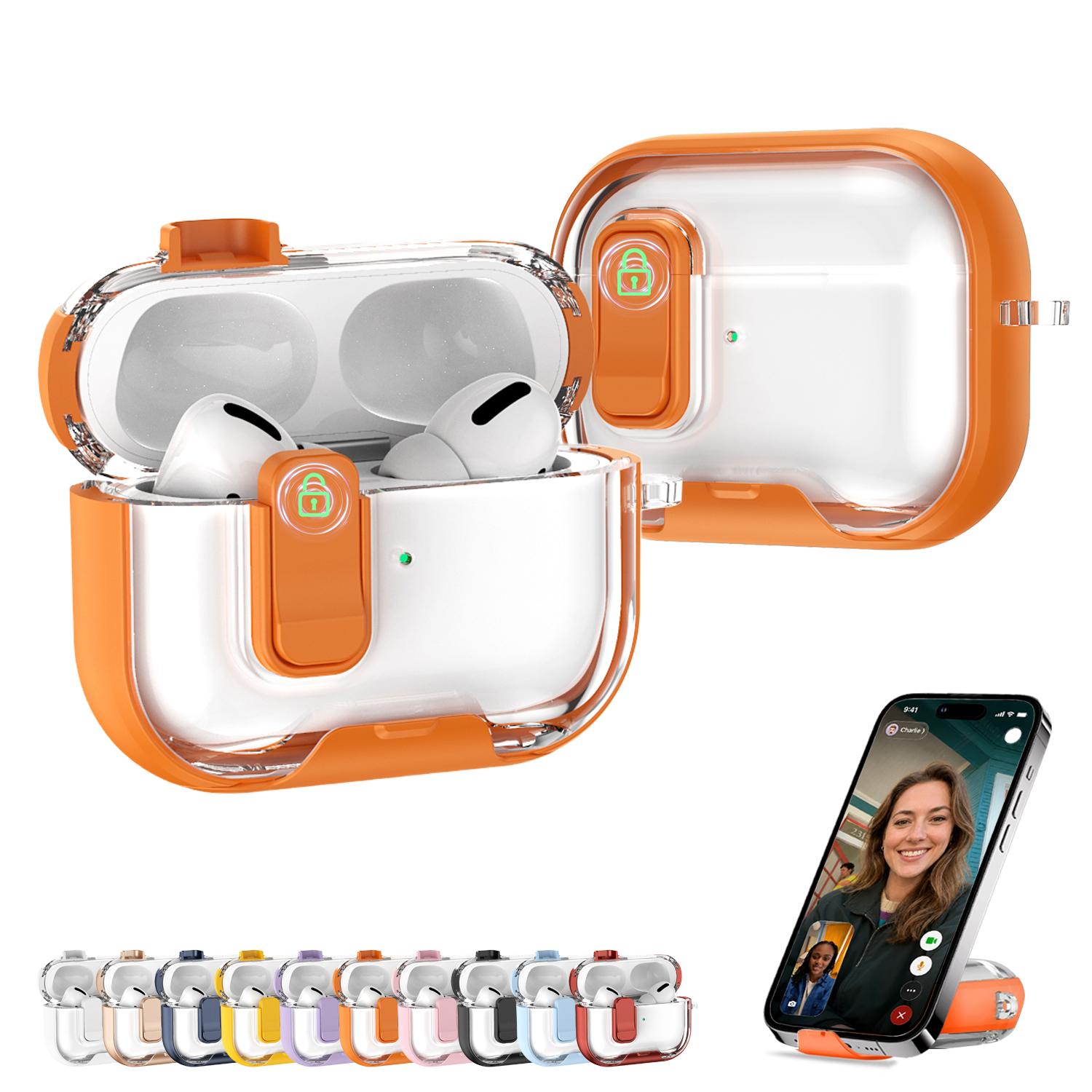 Shockproof Case for AirPods Pro 3 Case (2025) Pro 2 AirPods 4 with Phone Stand & Cleaner Kit, Cute Soft Silicone Cover Case with Keychain for Women Men Shockproof Case for AirPods Pro 3 Case (2025) Pro 2 AirPods 4 with Phone Stand & Cleaner Kit, Cute Soft Silicone Cover Case with Keychain for Women Men