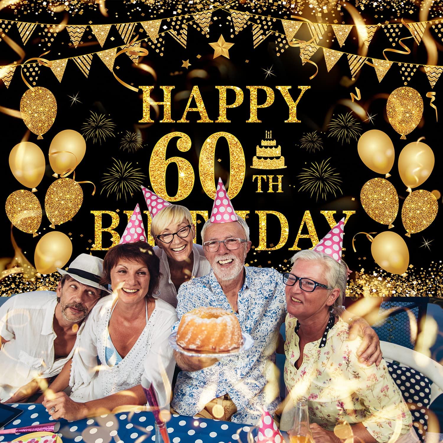60th Birthday Backdrops, Birthday Banners, Birthday Party Decorations, Family Photo Backdrops