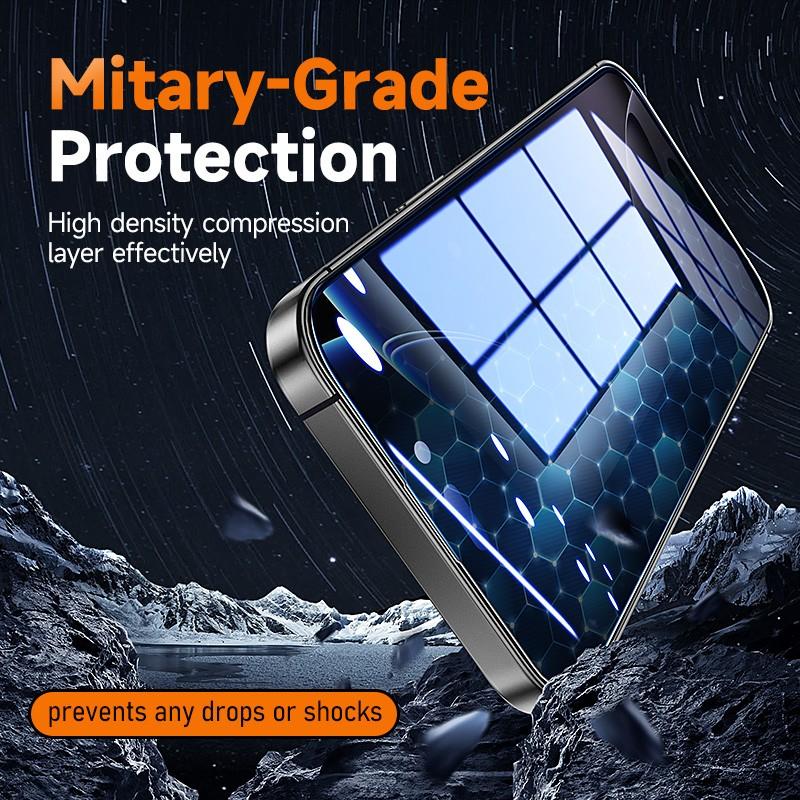 Clear & Privacy Protections Screen Protector, for iPhone 17 Pro Max/16/15 Plus/14/13/12/11 Series/ Auto Dust Elimination, Bubble Free, HD,【Different Color Different Function：Black: with 28° Privacy Protections, Clear: Only 4K HD】, National Day Offers