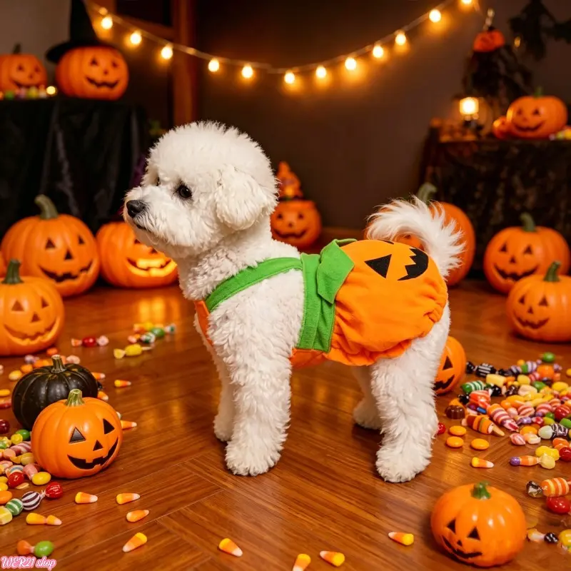 [HalloweenTok]Halloween Pumpkin Pet Harness Dress | Viral Funny Dog Cat Cosplay Costume, Spooky Cute Pumpkin Transform Outfit, Adjustable Pet Apparel for Holiday Party Trick-or-Treat Pet Photoshoot Gift