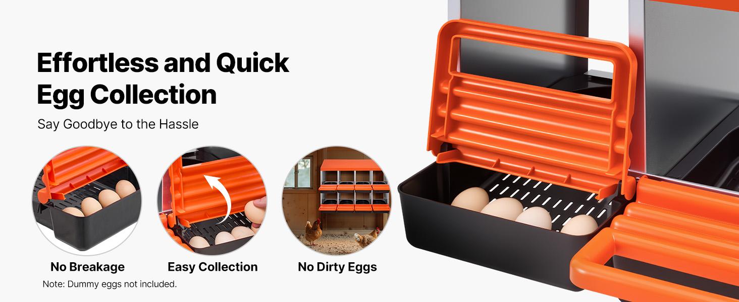 VEVOR 2 Tiers Chicken Nesting Boxes, 8 Compartments, Metal Egg Laying Boxes with Protective Collection Lids, Roll Out Nesting Box, Easy to Assemble, Ideal for Hens, Ducks, Chickens, and Other Poultry