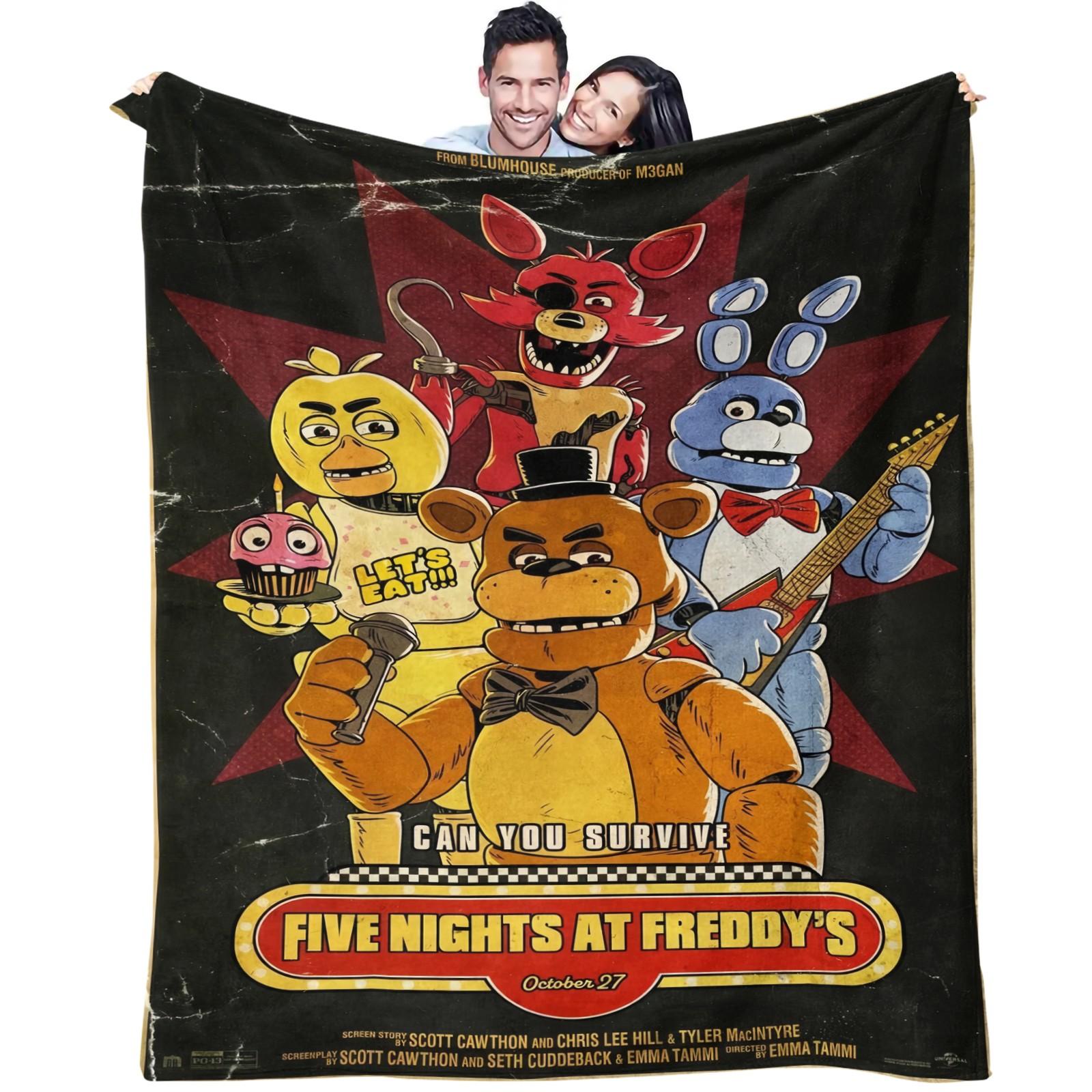 Five Nights at Freddy's Pattern Throw Blanket for All Seasons, Ideal for Bed Sofa Car Room Decor, Perfect Gift Idea, Patterned Blanket