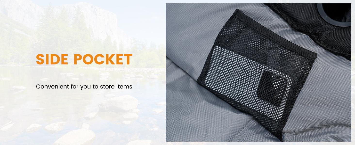 SLSY Oversized Heated Rocking Camping Chair, Outdoor Rocker Padded Recliner Folding Lawn Chaise, with Side Pockets & Carry Bag for Patio Backyard, Power bank not included SLSY Oversized Heated Rocking Camping Chair, Outdoor Rocker Padded Recliner Folding Lawn Chaise, with Side Pockets & Carry Bag for Patio Backyard, Power bank not included