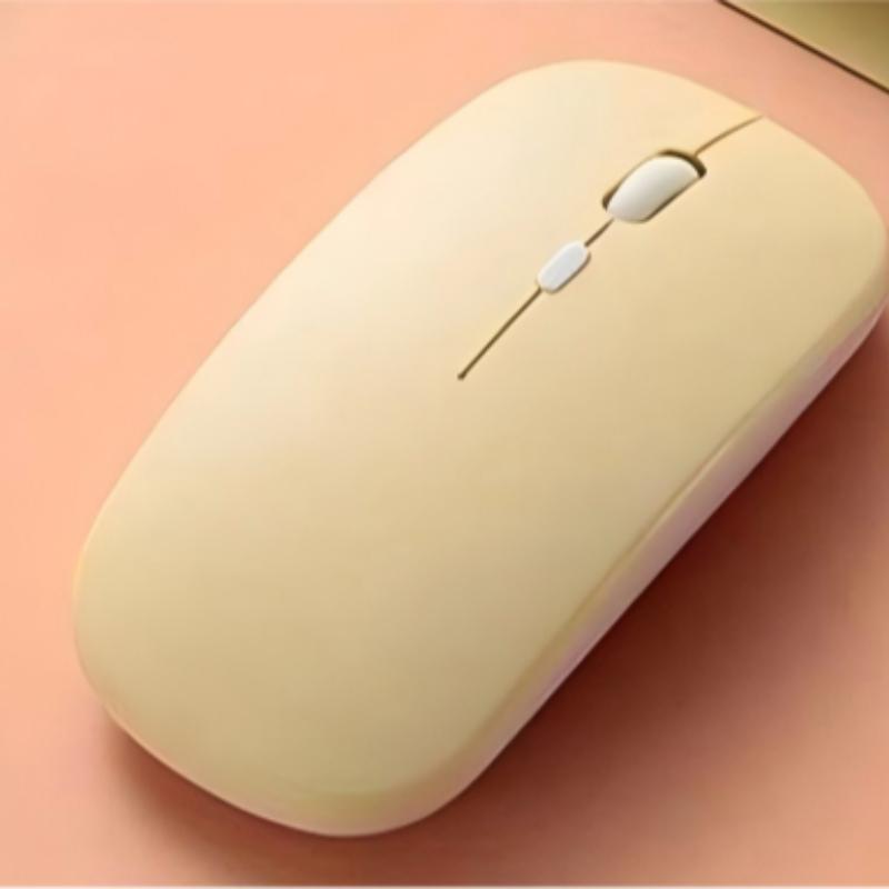 Macaron Color Plastic Wireless Silent Mouse, Universal Wireless Mouse for iPad, Laptop, Android, Windows Tablet, Rechargeable Battery