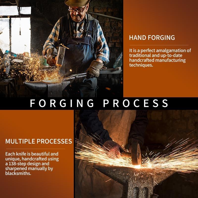 Chef's Knife Set with Sheath for Home Meat and Vegetable Chopping Bone Chopping Outdoor Barbecue Camping Picnic High Quality Steel Easy to Kitchen