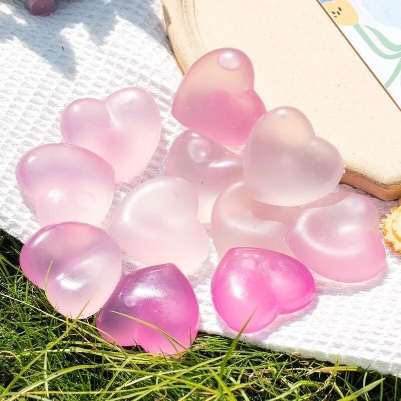 Heart Squishy Stress Relief Toy, Photochromic Maltose Squishy, Moldable Slow Rebound, Anxiety Relief Fidget Squeeze Toy