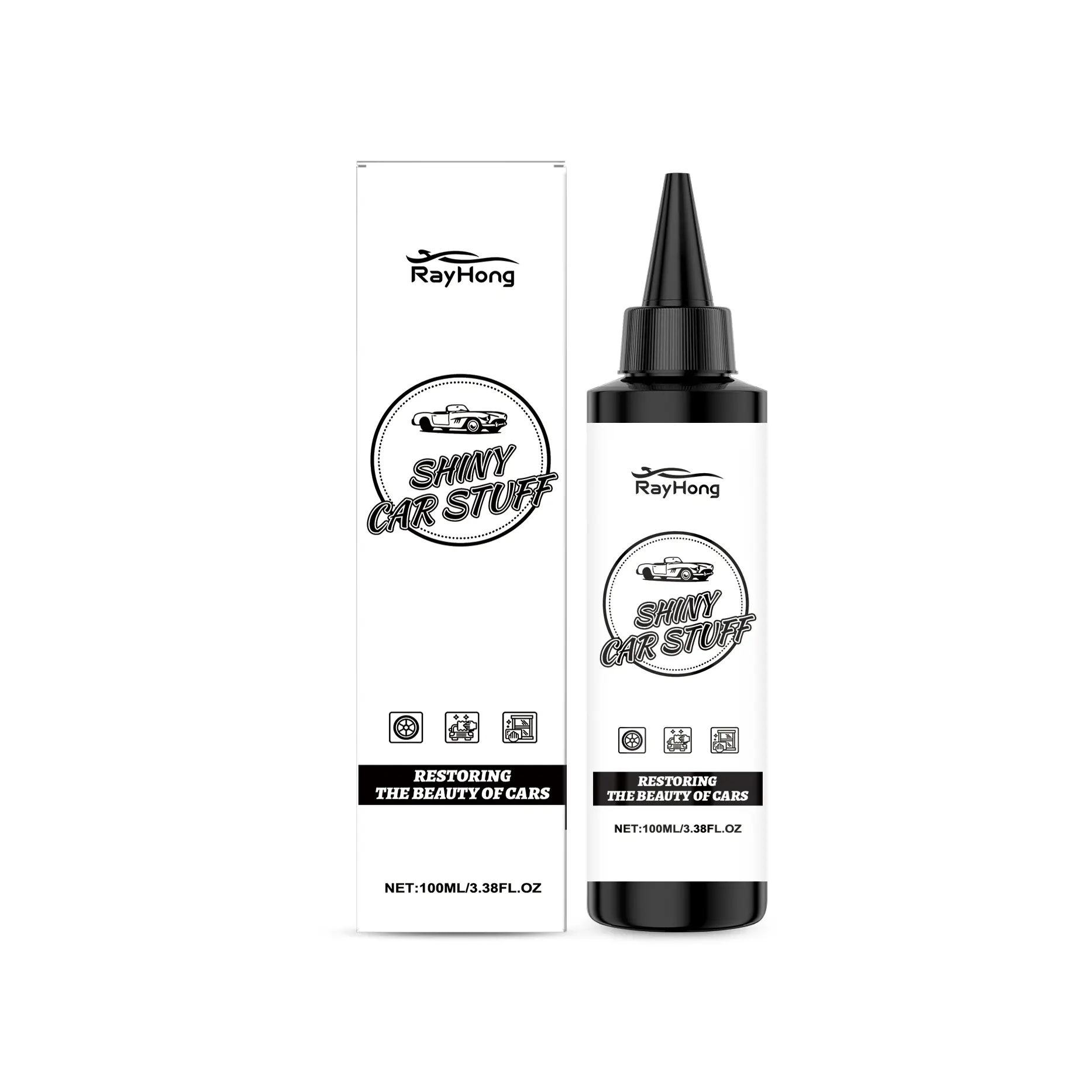 Quick-Effect Car Paint Care Coating, UV Protection, Hydrophobic, Dust Resistant, Glossy Finish, DIY Auto Beauty Product