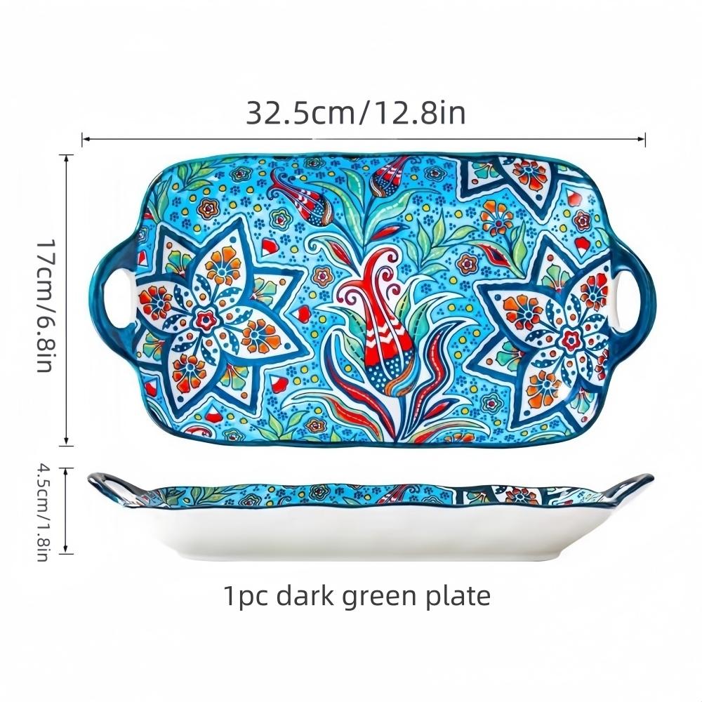 Fish Shaped Ceramic Plate, 1 Count Modern Style Exquisite Durable Multi-purpose Salad Plate, Heat-resistant Dishwasher Safe Plate for Home Kitchen