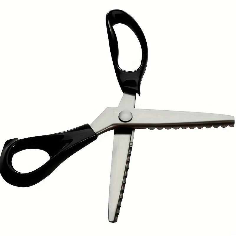 Comfortable Tailor Scissors - Stainless Steel Scissors, Available in 3mm, 5mm Tooth Pitches, with Rounded Serrated Blades, Suitable for Fabrics, Handicrafts, Sewing Supplies Crafts - Smooth Cutting Action, Comfortable Handle, Sewing Tools