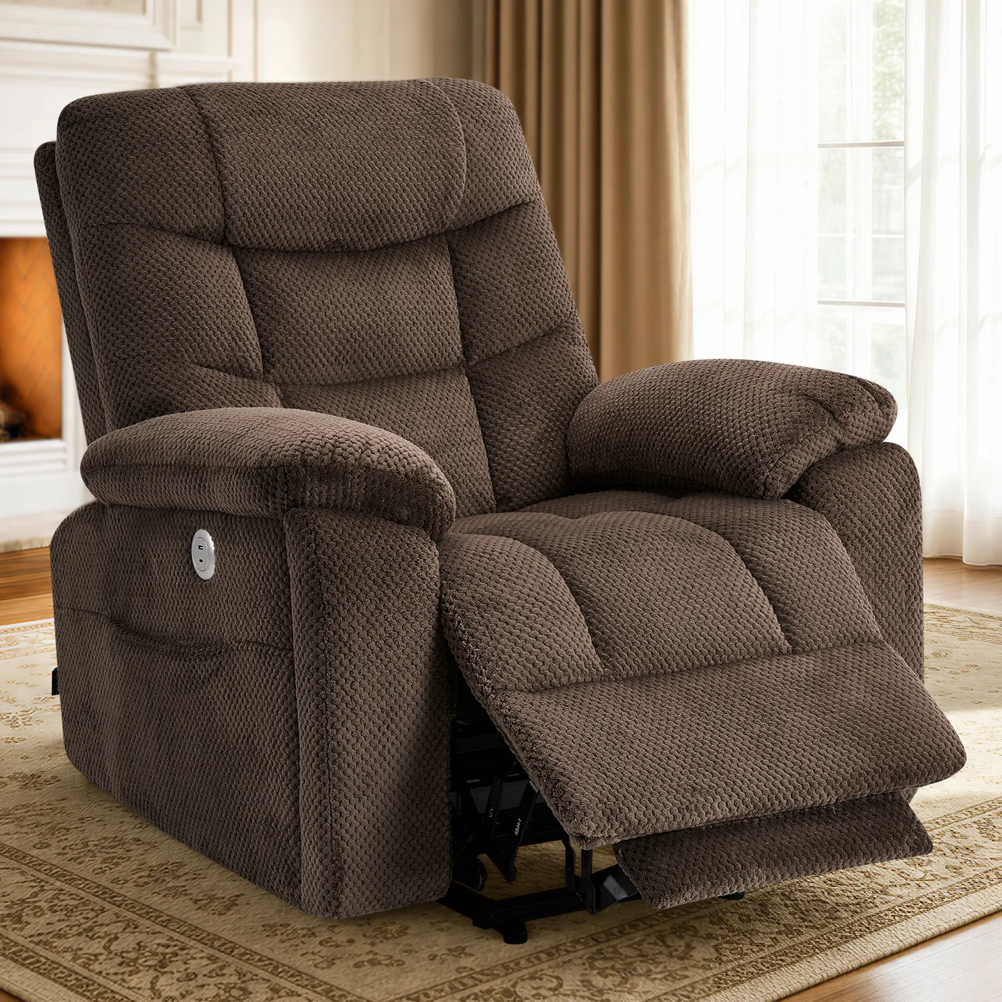 Power Lift Recliner  for Seniors & Big and Tall Adults, Dual Motor Lift  with Easy Stand Assist, Extra Wide Seat, 170° Lay Flat Reclining, Extended Footrest, Heavy Duty Recliner,Zero Gravity Chair