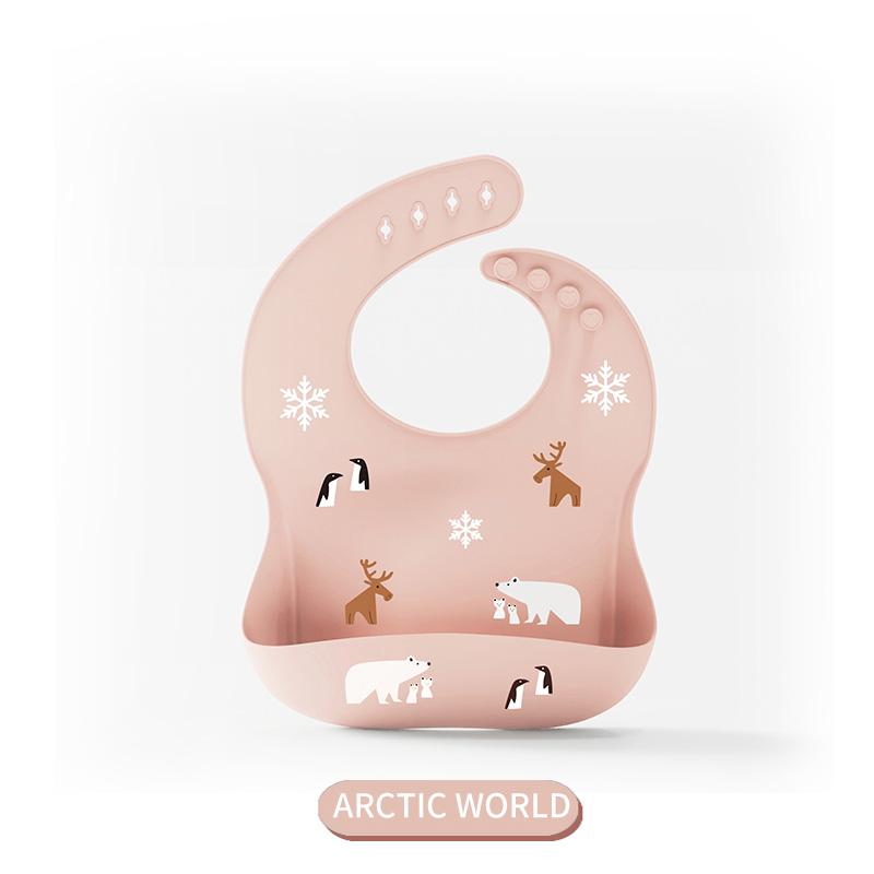 Children Silicone Bib Waterproof Anti-Stain Easy Clean Suitable for Boys Girls, Baby Feeding Apron, 1 Piece Pack