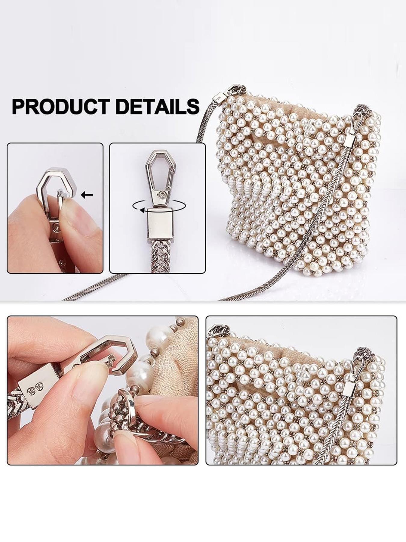 Elegant Handbag Chain,tracolla per borsa，catena per borsa， 2D Flat Iron Strap, Metal Buckle Shoulder Strap, Replaceable Single Shoulder/crossbody Strap, DIY Wallet Making