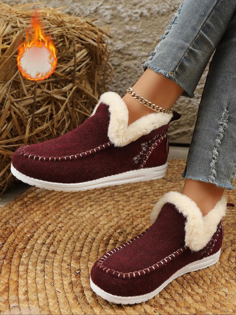 Women's Fashionable Patchwork Design Sneakers, Casual Comfortable Warm Soft Sole Shoes for Fall & Winter, Female All-match Round Toe Sports Shoes for Daily Wear, Lightweight Slip Ons