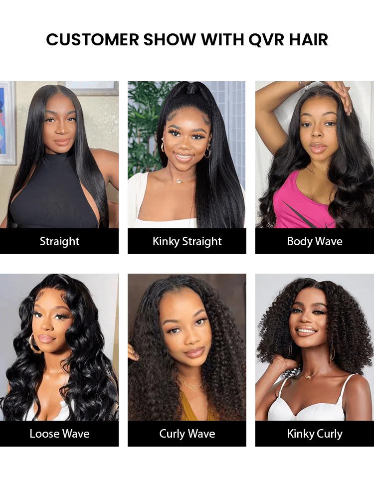 QVR Remy Human Hair 1 Bundles Straight Hair Natural Color