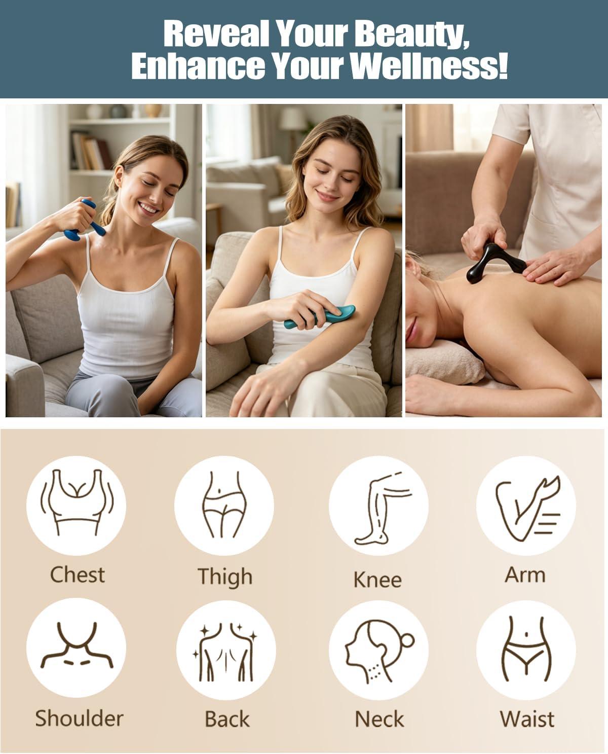 3PCS Body Care Products Trigger Point Deep Tissue Massage Tools Set - 100g Travel Size Thumb Saver, 3-Legged Knobs for Back Pain & Stress Relief, Full Body Fascia Release Equipment, Deep Tissue Massage Tools And Equipment.