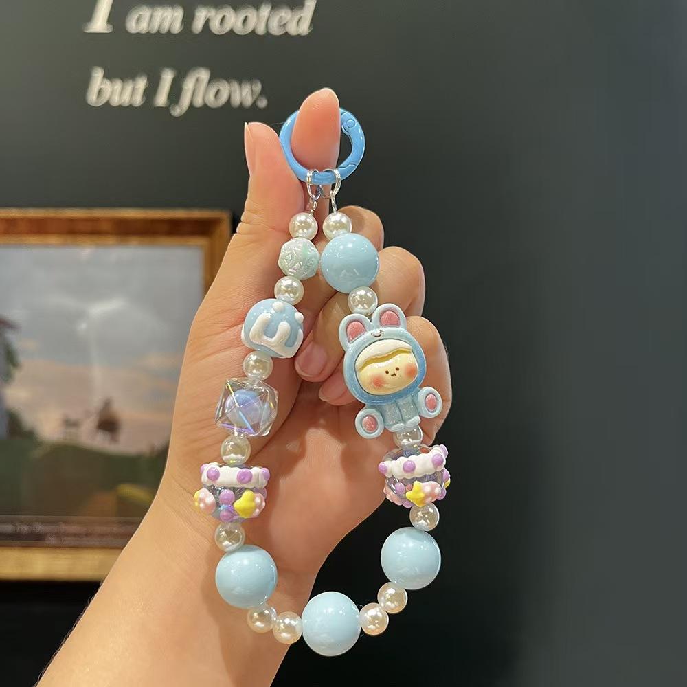 New Cartoon Phone Chain Lilith Series Hand-Drawn Beaded Keychain, Trendy Cute Keychain, Cute Kawaii Bag Charm, Fashion Accessory, Perfect Gift for Women