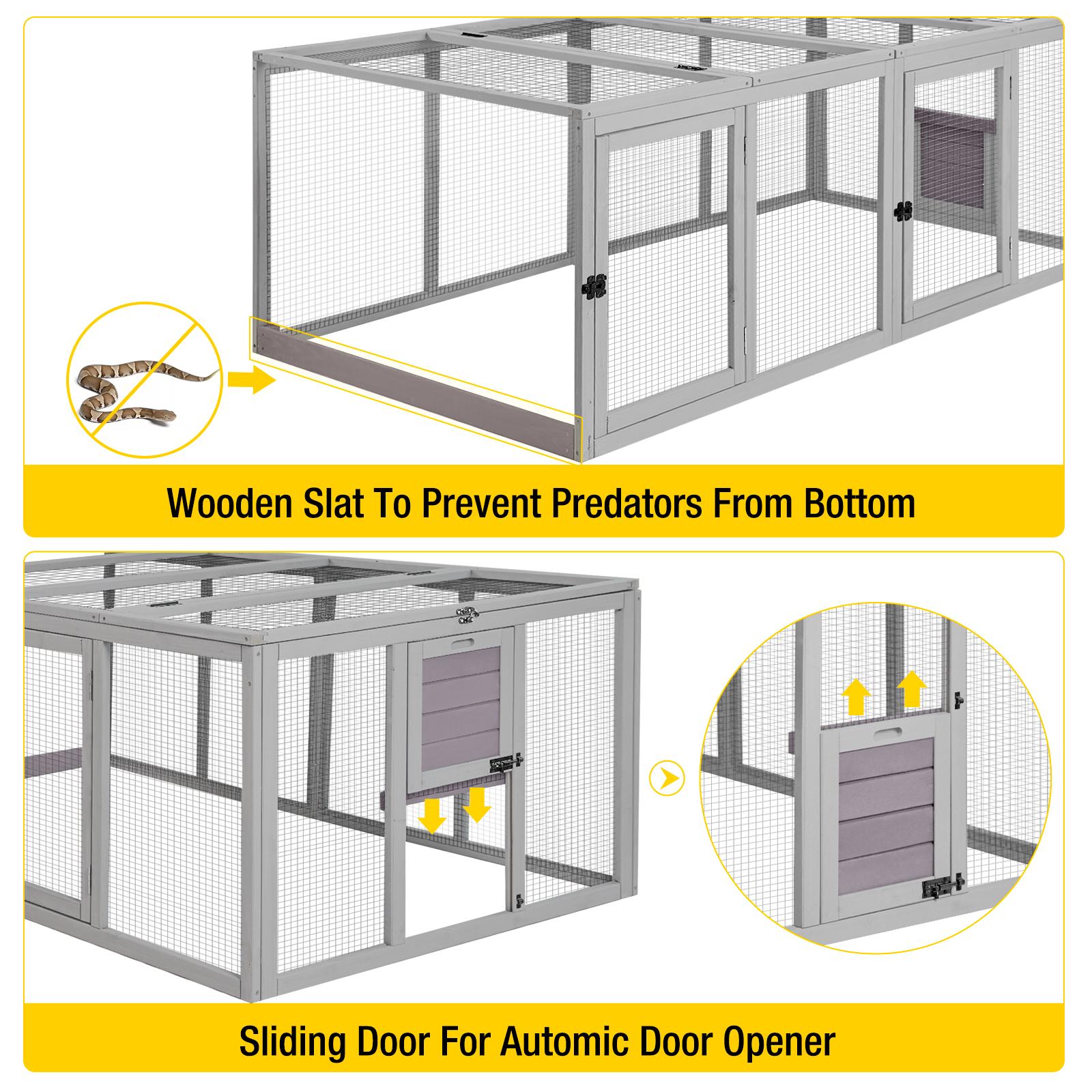 Aivituvin-AIR60 Chicken Coop Extension Run ,Combine with Aivituvin Coop-AIR59 AIR66 AIR67 AIR69