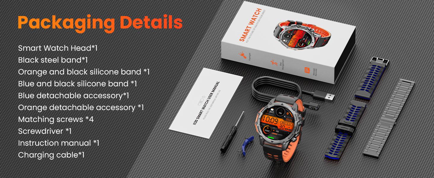 1.52-Inch HD Round Smartwatch for Men, Health Fitness Smartwatch with Sports Tracking, Bluetooth, Calls & Music Control, Multiple Sports Modes, IP68 Waterproof, Long Battery Life, Fitness Watch for Android iPhone, Multifunctional Smart Watch #GLOBAL PICKS 1.52-Inch HD Round Smartwatch for Men, Health Fitness Smartwatch with Sports Tracking, Bluetooth, Calls & Music Control, Multiple Sports Modes, IP68 Waterproof, Long Battery Life, Fitness Watch for Android iPhone, Multifunctional Smart Watch #GLOBAL PICKS