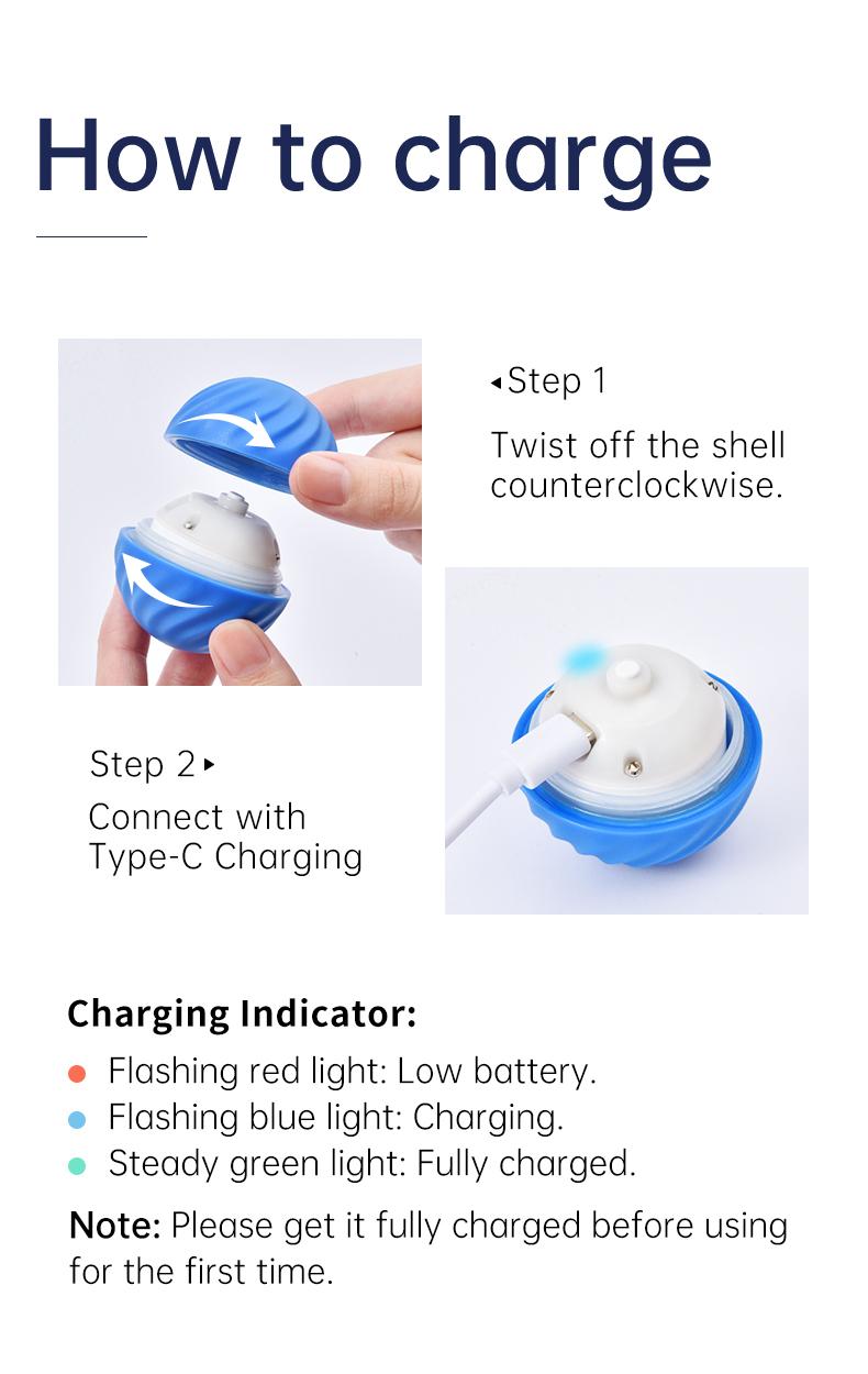 TikTokShopBlackFriday, Petgravity Interactive Dog Toys Dog Bouncing Ball, Dog Jumping Ball, Motion Activated Automatic Bouncing Ball Toys for Small/Medium Dogs, USB Rechargeable Pet Toys