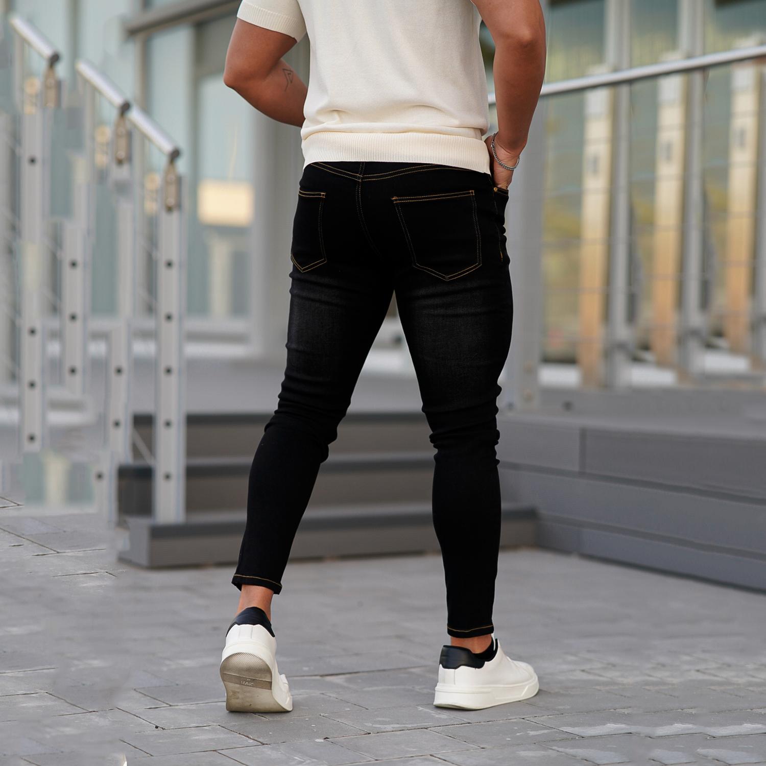 GINGTTO Men's Skinny Jeans Stretch Slim Fit Denim Pants