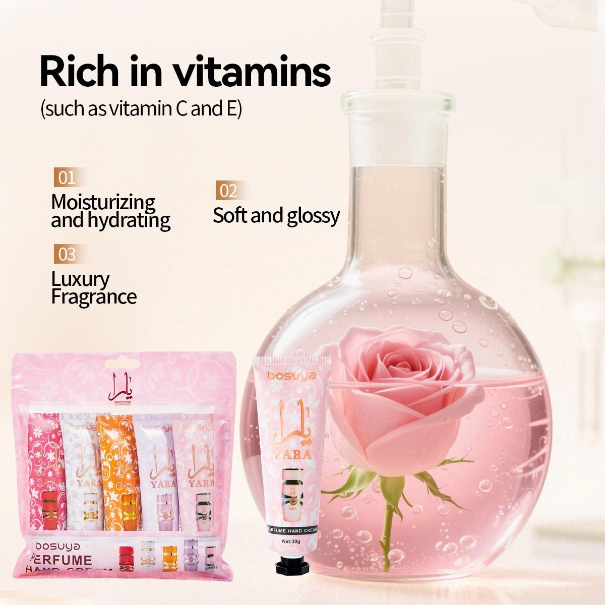 5 Counts/set Aromatherapy Hand Creams, Deep Moisturizing for Dry, Rough Hands and Fine Lines, Suitable for Daily Care