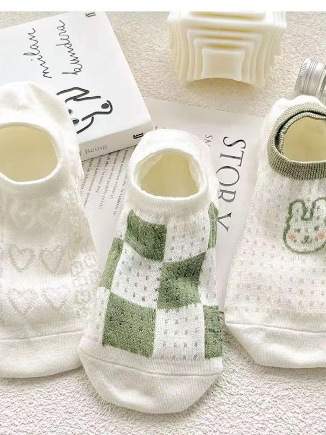 10 Pairs Summer Socks for Women, Breathable Mesh Invisible Anklet Socks, Cute Japanese Style Short Socks, Trendy Korean Fashion