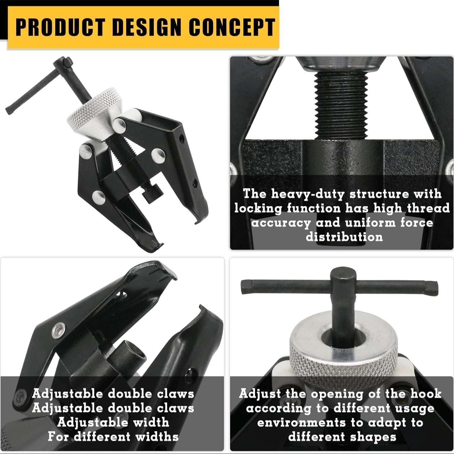 Universal Windshield Wiper Arm Puller Tool, Adjustable Battery Terminal Removal Tool, Lightweight Fixed & Adjustable Design