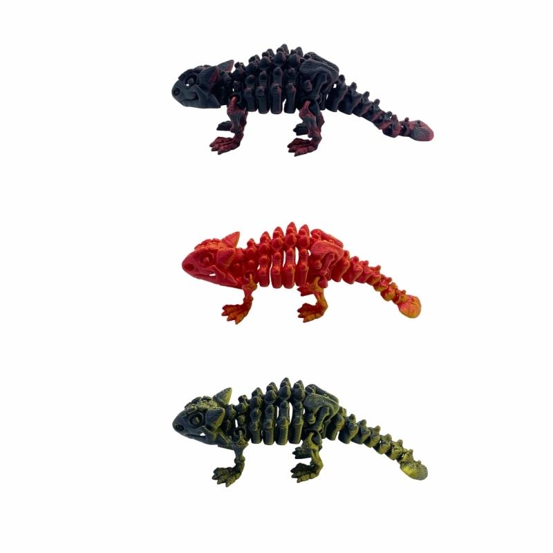 3D Printed Dinosaur World Set with Movable Ankylosaurus, Perfect for Home Decor, Office Desk Ornament, Holiday Party Decoration Dinosaur Figurine