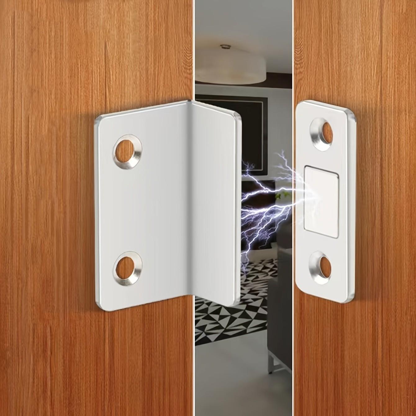 3pcs Self-Adhesive Strong Magnet Ultra-Thin Stainless Steel Modern Cabinet Door Latch, Gym Door Closer, Furniture Hardware