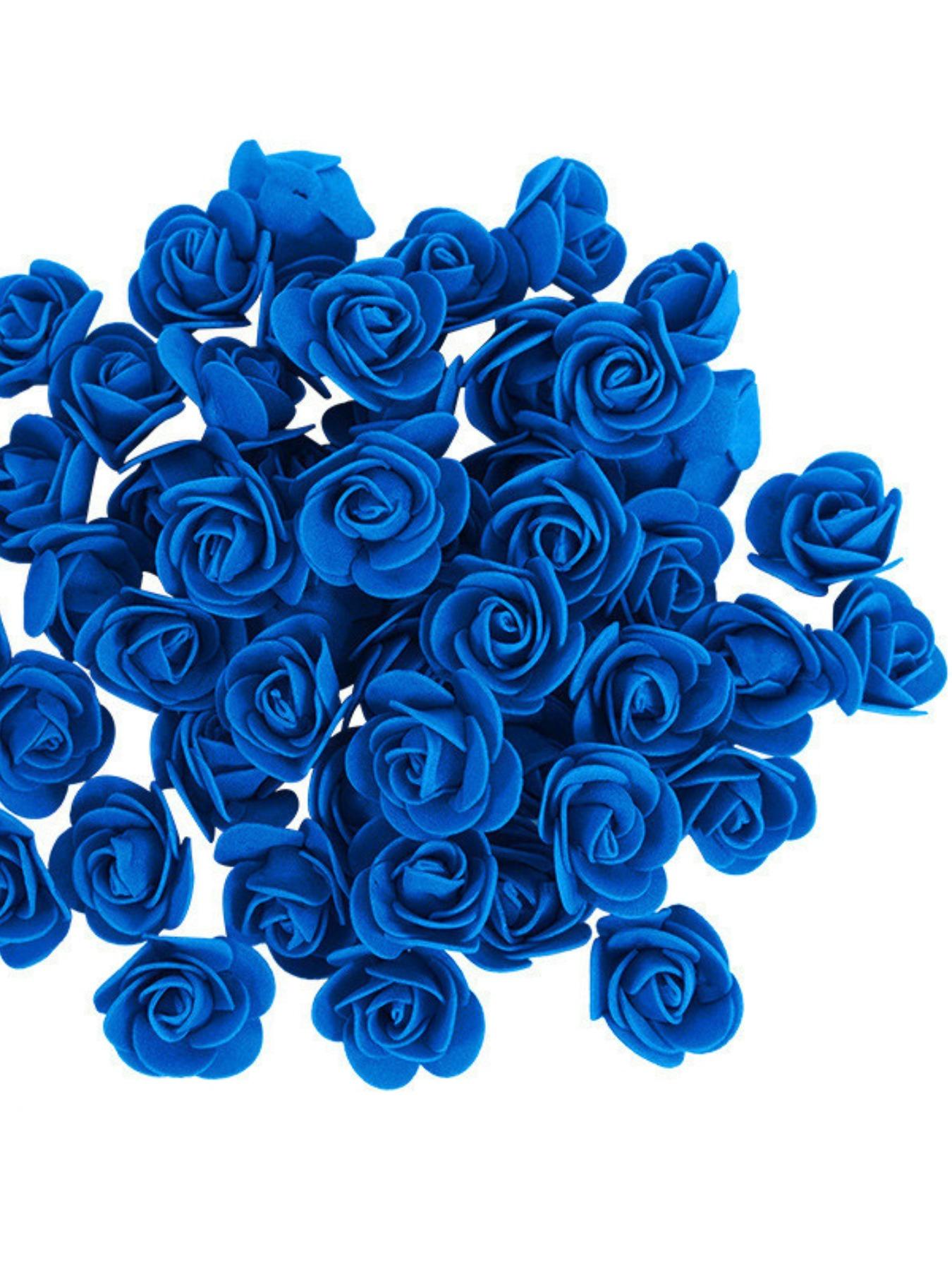 50pcs PC Rose Foam Flower Heads, Wedding Candy Box Decoration Accessories, Realistic Fake Flowers for Party Decorations